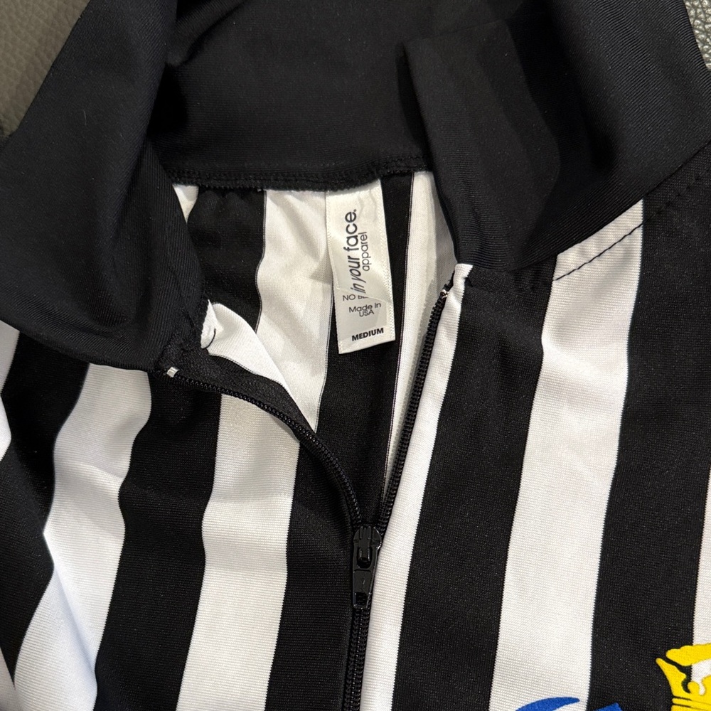 Corona Polo referee top with Black and White Stripes - Picture 3 of 3